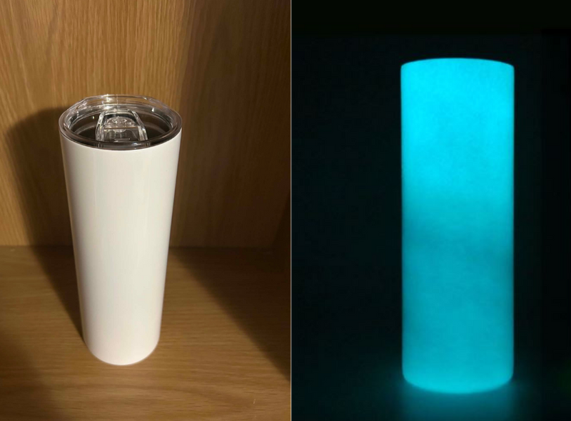 20ozGlow in the Dark (Blue Glow) Stainless Steel Travel Cup