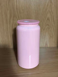 16oz Pastel Pink Stainless Steel Tumbler with Matching Lid & Straw