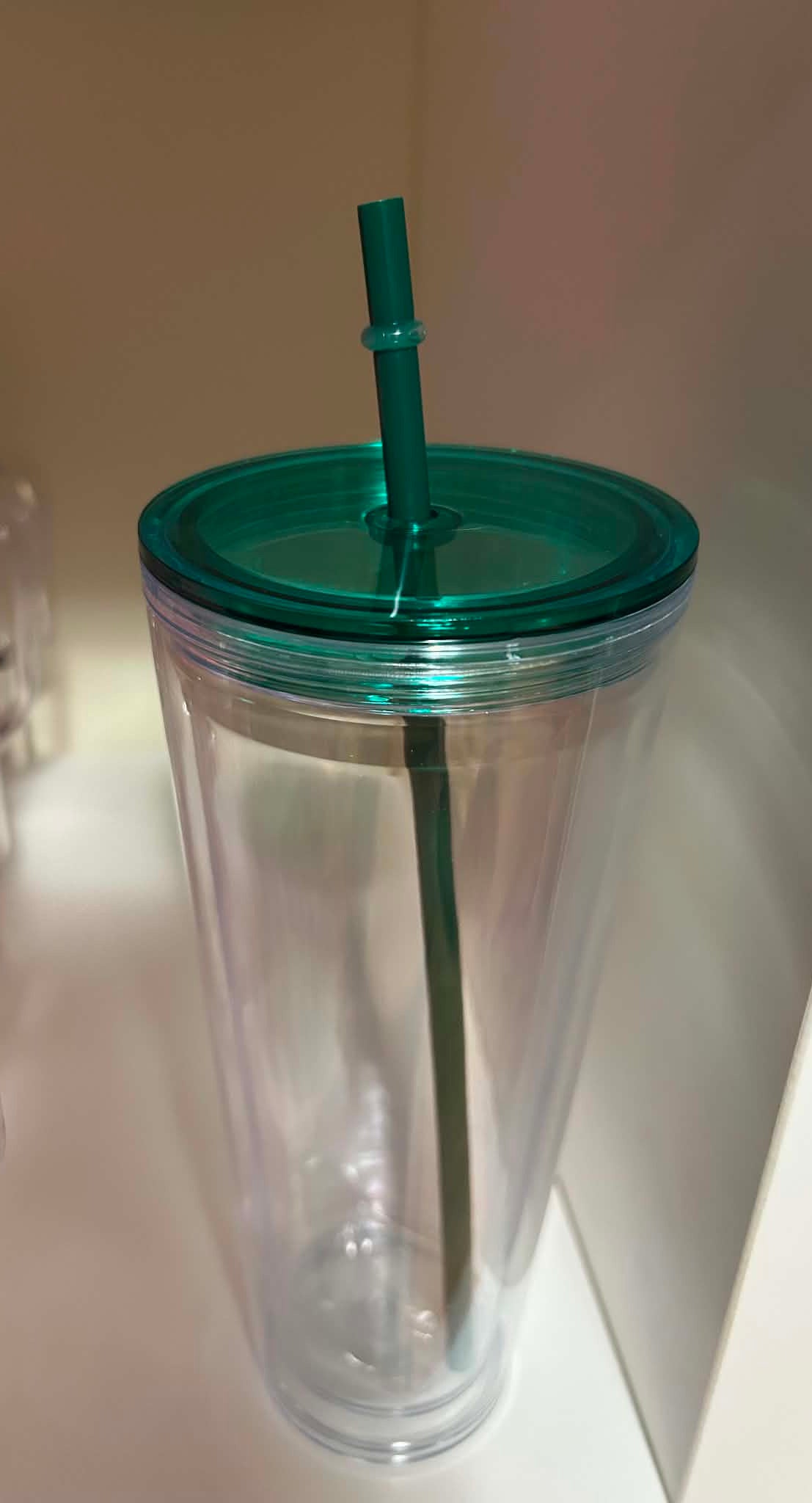 24oz Acyrilic snowglobe (Dark Green)