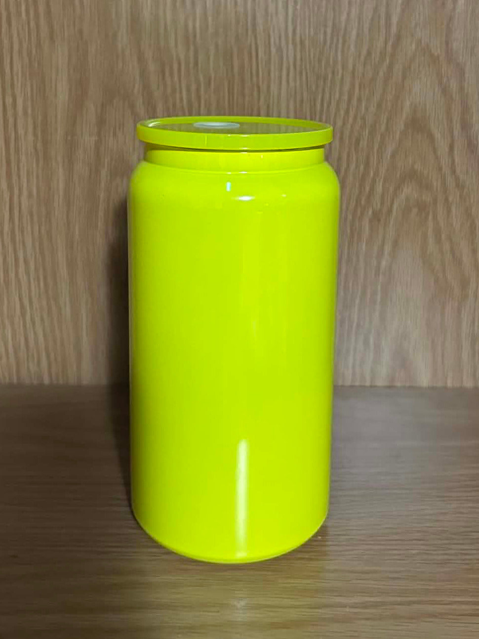 16oz Highlighter Yellow Stainless Steel Tumbler with Matching Lid & Straw