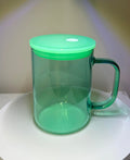 17oz Jelly Mint Green Colored Glass Mugs