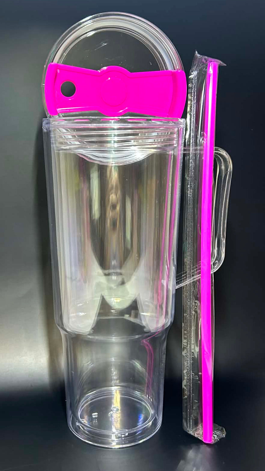 40oz Acrylic Barbie Pink Snow Globe Cup