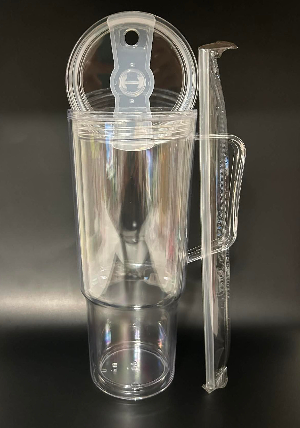 40oz Acrylic Clear Snow Globe Cup