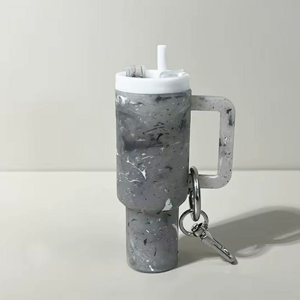 Grey Tumbler Keychain