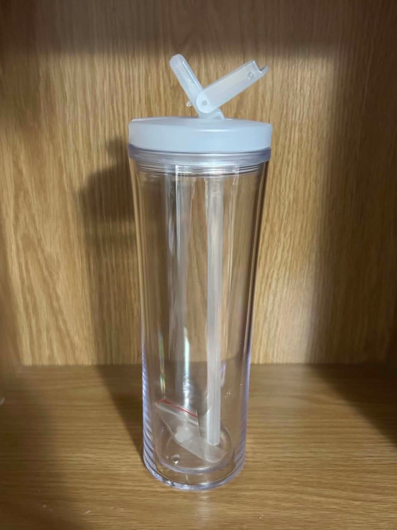 24oz Clear Acrylic snow globe style Drink Bottle
