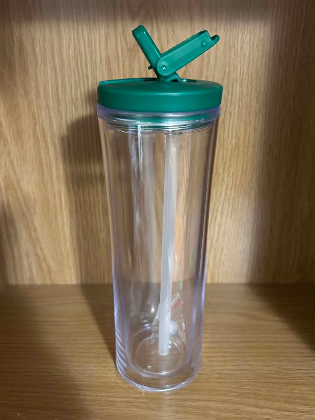 24oz Dark Green Acrylic snow globe style Drink Bottle