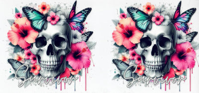 #173 Survivor Skull 10oz to 20oz