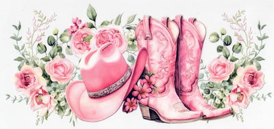 #112 Pink Cowgirl Boots 10oz to 20oz