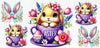 #297 Purple Tea Cup Bunny, Happy Easter 10oz-20oz - Image 1