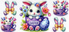 #298 Purple Tea Cup Bunny, Happy Easter 10oz-20oz - Image 1