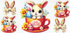 #299 Orange Tea Cup Bunny, Happy Easter 10oz-20oz - Image 1