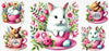 #300 Pink Tea Cup Bunny, Happy Easter 10oz-20oz - Image 1