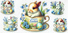 #301 Floral Tea Cup Bunny, Happy Easter 10oz-20oz - Image 1