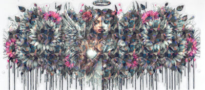 #178 Holographic Tattoo Girl  10oz to 20oz