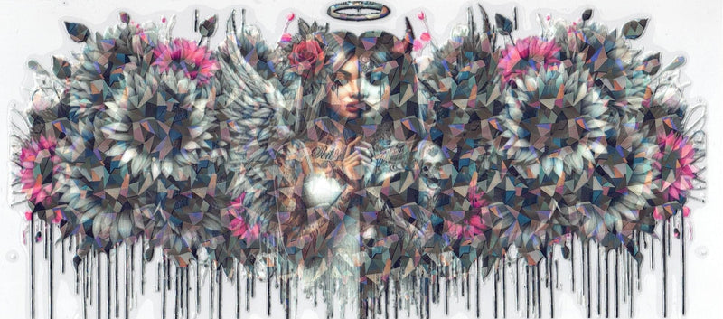 #178 Holographic Tattoo Girl  10oz to 20oz