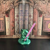 P2- Light Lilac Fine Glitter Wrapped Pen – Click Style Silver Ends | Black Ink - Image 1