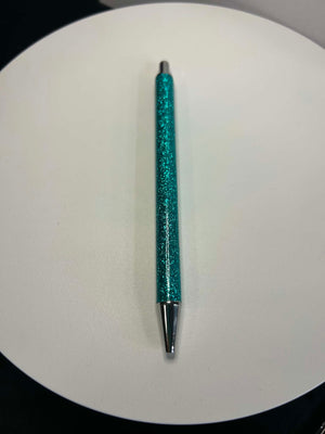 P-11 Teal Green Glitter Pen (Black Ink)