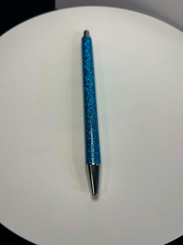 P-13 Blue Glitter Pen (Black Ink)
