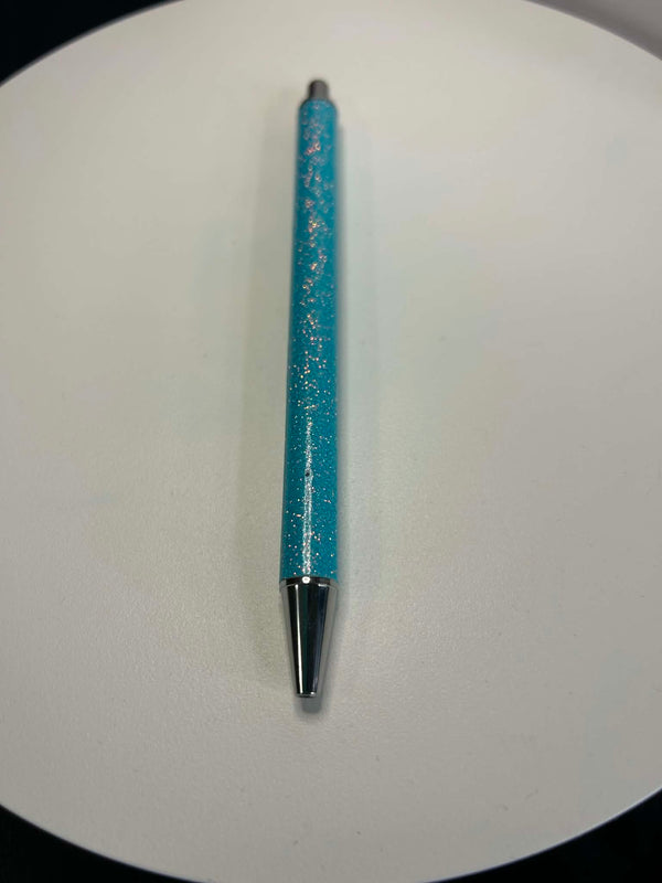 P-12 Light Blue Glitter Pen (Black Ink)