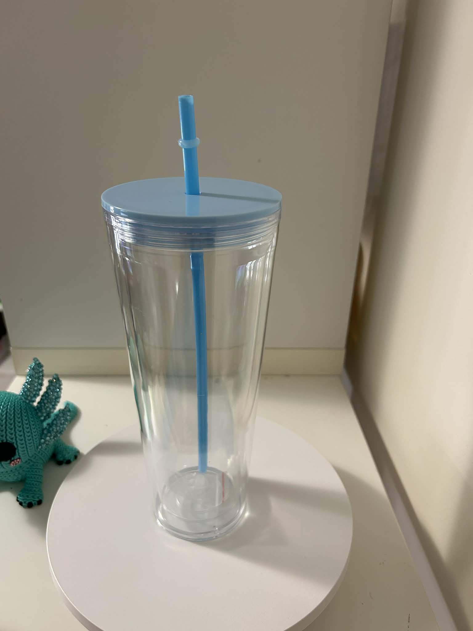 24oz Acyrilic snowglobe Baby Blue