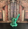 P8- Mint Fine Glitter Wrapped Pen – Click Style Silver Ends | Black Ink - Image 1