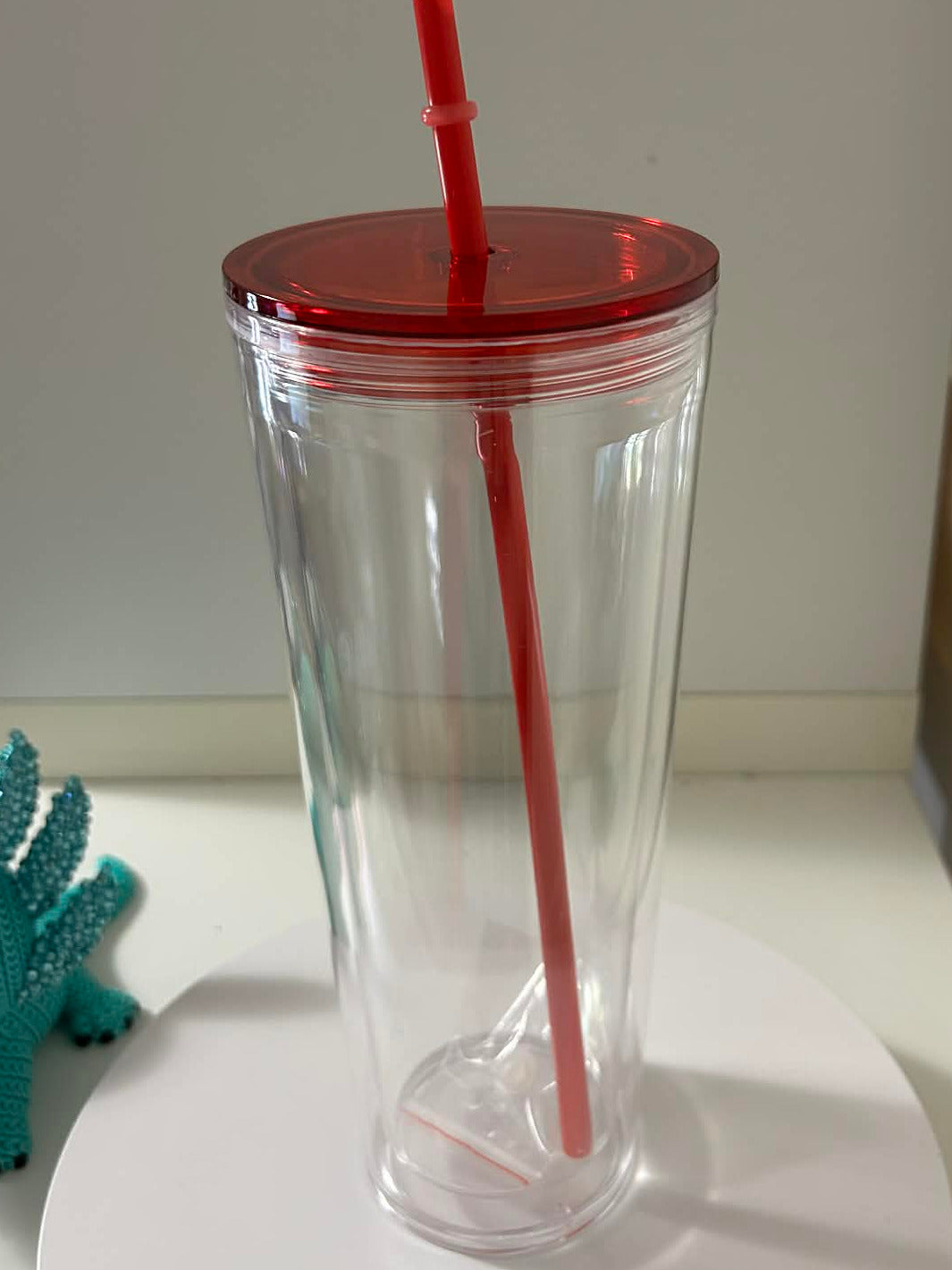 24oz Acyrilic snowglobe Red