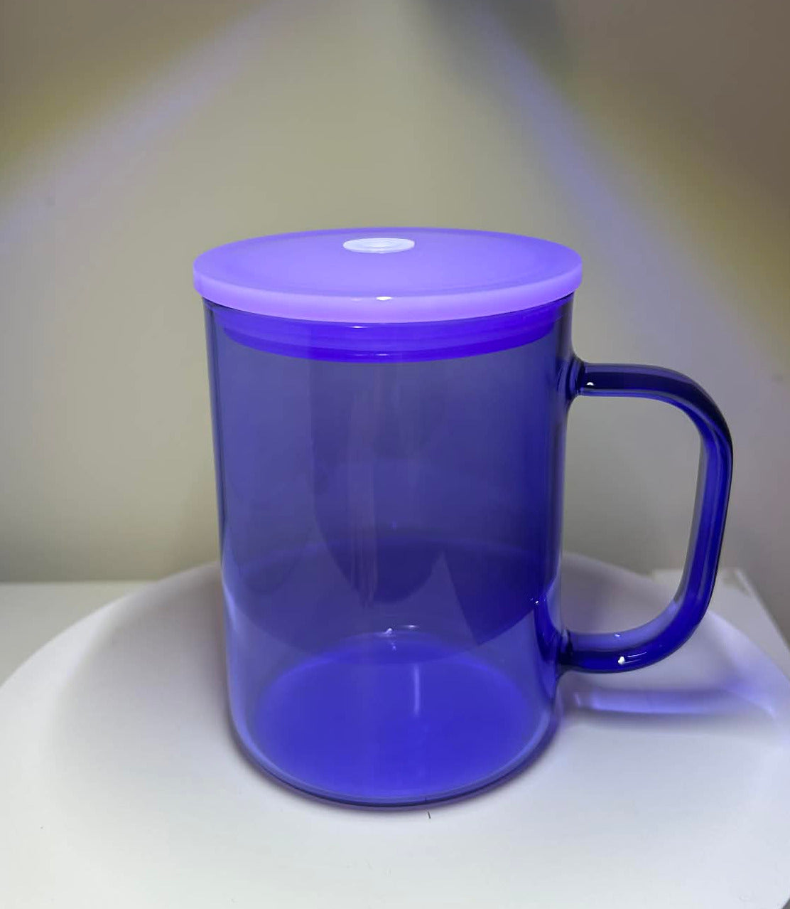 17oz Jelly Purple Colored Glass Mugs