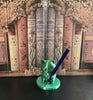 P9- Royal Blue Ultra Fine Glitter Wrapped Pen – Click Style Silver Ends | Black Ink - Image 1