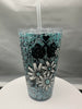 16oz V-Shaped Suspended Glitter Tumbler - F*ck Around and Find Out - Image 2
