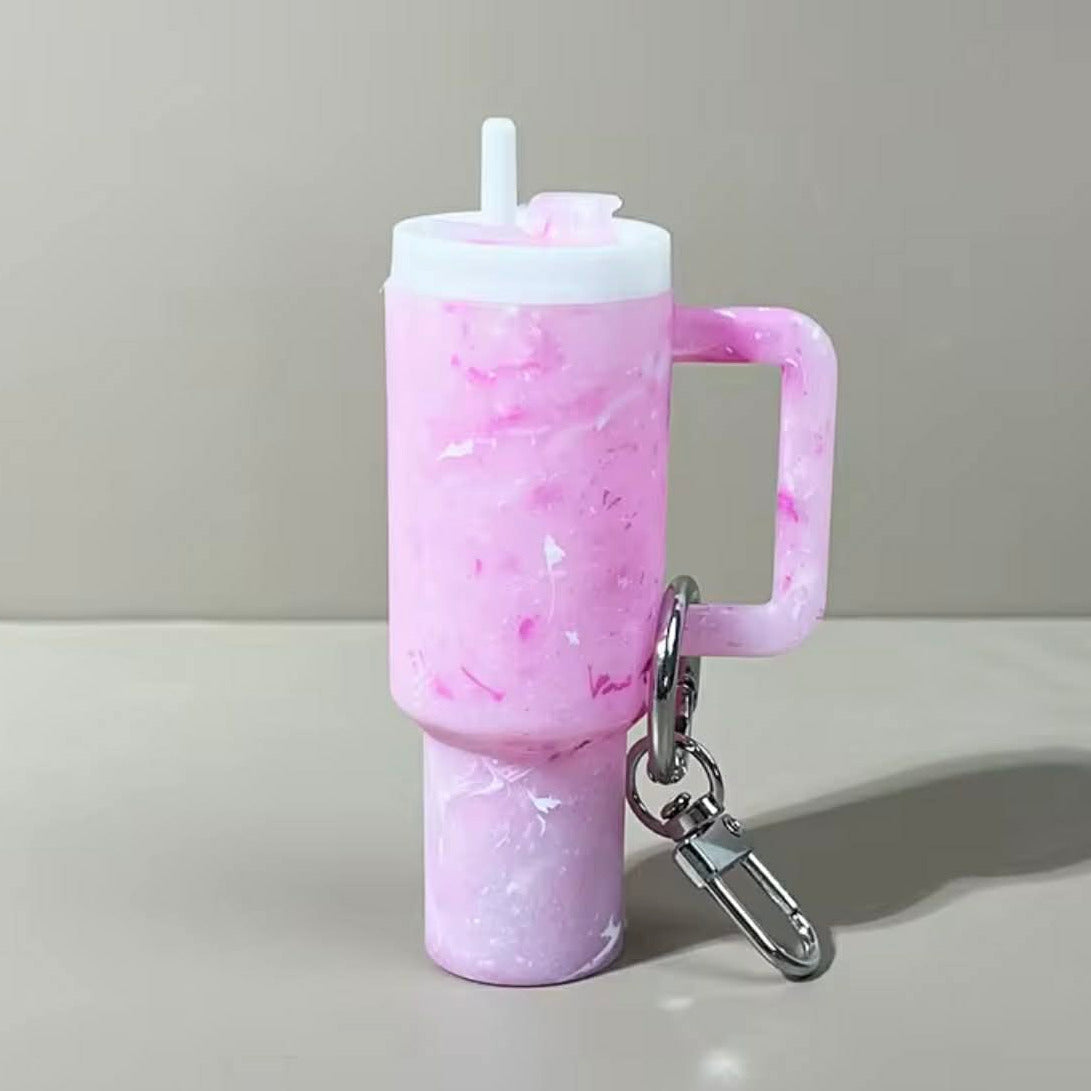 Pink Tumbler Keychain