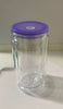 16oz(473mil) Caned Shape Acrylic Snow Globe With Purple Color Lid - Image 1