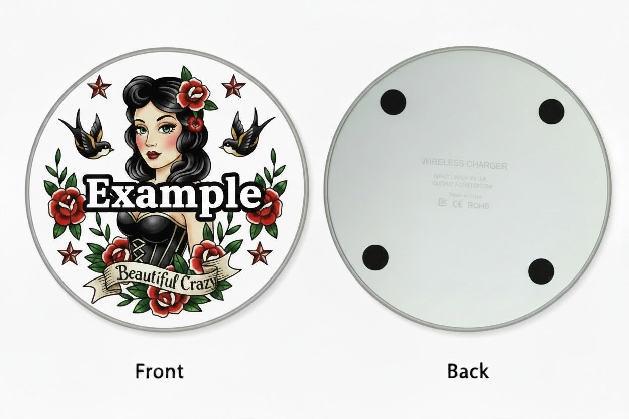 Please Click Image To Select Color. Sublimation-Ready Wireless Charging Pad For Mobile Phone(QI-Enabled)